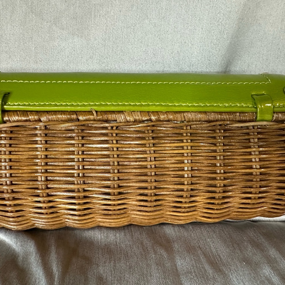 Michael Kors Green and Brown Wicker Bag - Picture 3 of 7